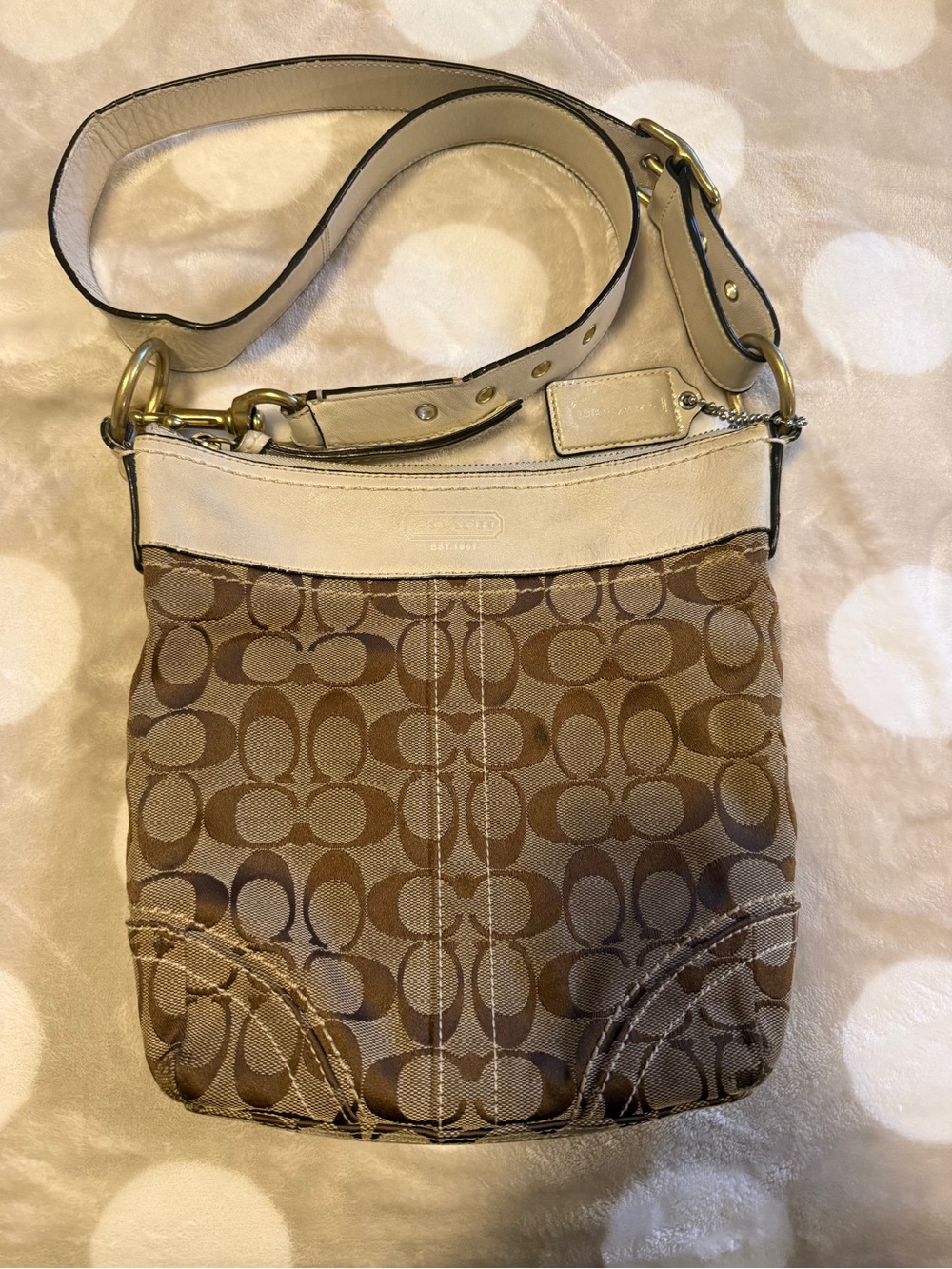 Coach Signature Canvas Convertible Crossbody Shoulder Bag